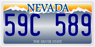 NV license plate 59C589