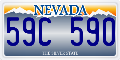 NV license plate 59C590