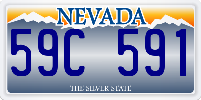 NV license plate 59C591