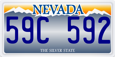NV license plate 59C592