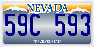 NV license plate 59C593