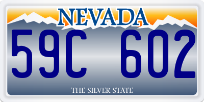 NV license plate 59C602