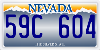 NV license plate 59C604
