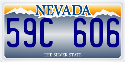 NV license plate 59C606