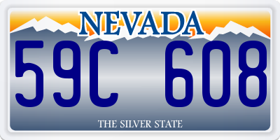 NV license plate 59C608