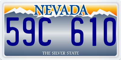 NV license plate 59C610