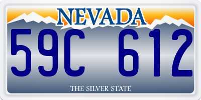 NV license plate 59C612
