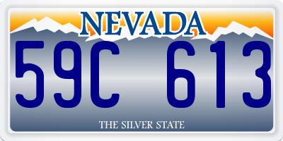 NV license plate 59C613