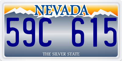 NV license plate 59C615