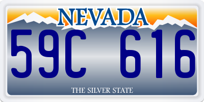 NV license plate 59C616