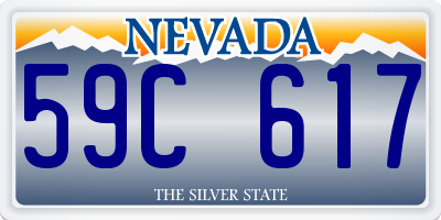 NV license plate 59C617