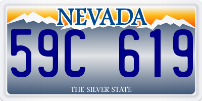 NV license plate 59C619