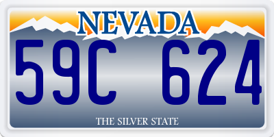 NV license plate 59C624