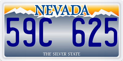 NV license plate 59C625