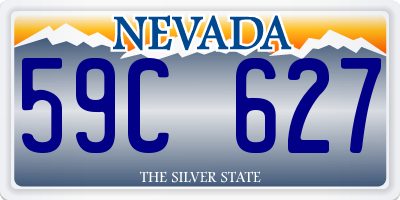 NV license plate 59C627