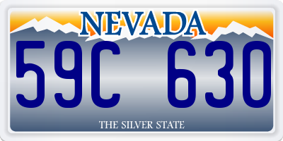 NV license plate 59C630