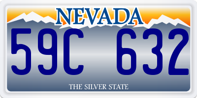 NV license plate 59C632