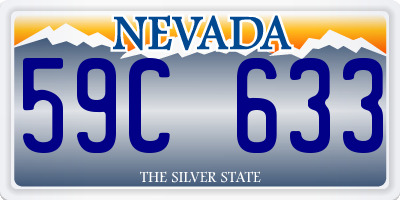 NV license plate 59C633