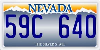 NV license plate 59C640