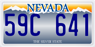 NV license plate 59C641