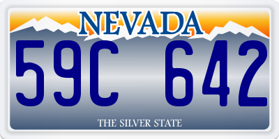 NV license plate 59C642