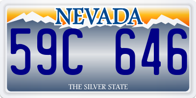 NV license plate 59C646