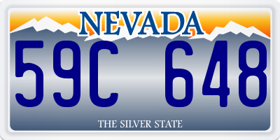 NV license plate 59C648