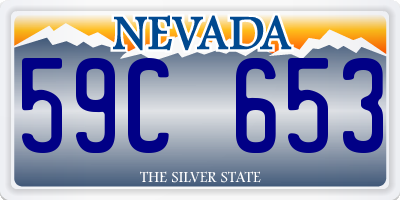 NV license plate 59C653