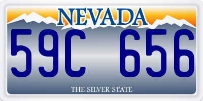 NV license plate 59C656