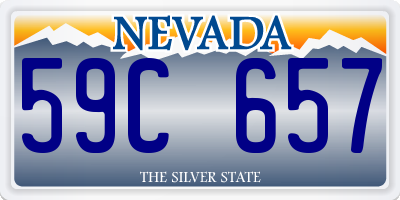 NV license plate 59C657