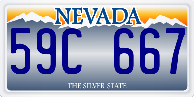 NV license plate 59C667