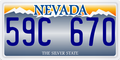 NV license plate 59C670