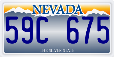 NV license plate 59C675