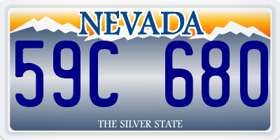 NV license plate 59C680