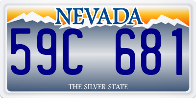 NV license plate 59C681