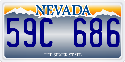 NV license plate 59C686