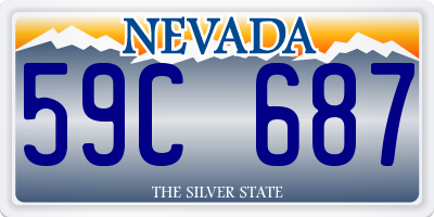 NV license plate 59C687