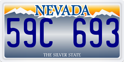 NV license plate 59C693