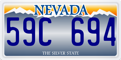 NV license plate 59C694