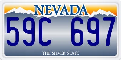 NV license plate 59C697