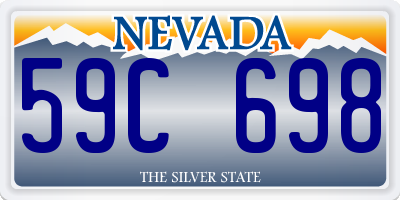 NV license plate 59C698