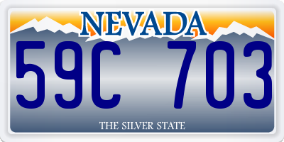 NV license plate 59C703