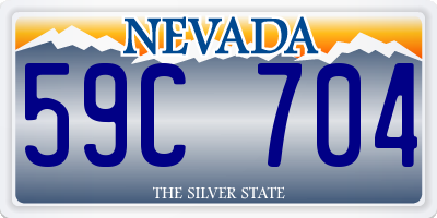 NV license plate 59C704