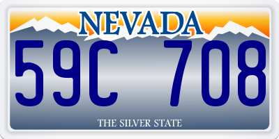 NV license plate 59C708