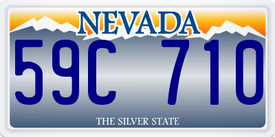 NV license plate 59C710