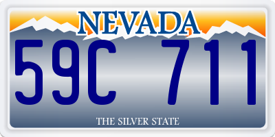 NV license plate 59C711