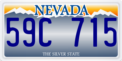NV license plate 59C715