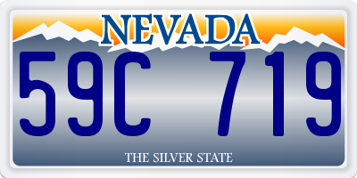 NV license plate 59C719