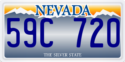 NV license plate 59C720