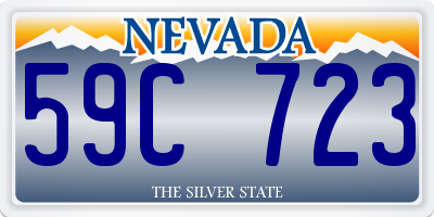 NV license plate 59C723